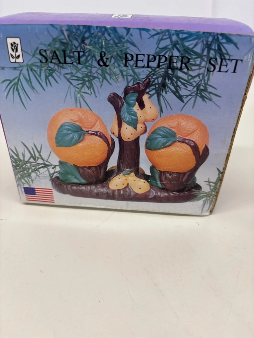 Ceramic Pink & Purple Salt and Pepper Set